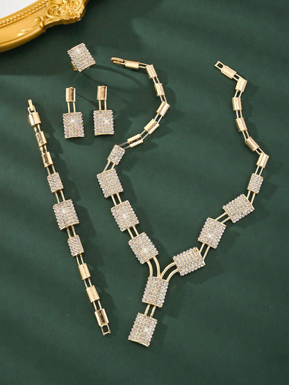 Pavé Crystal Statement Jewelry Set
