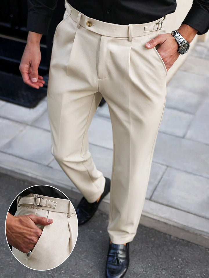 Pleated Gurkha Tapered Trousers