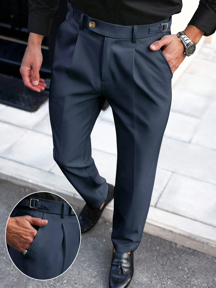 Pleated Gurkha Tapered Trousers