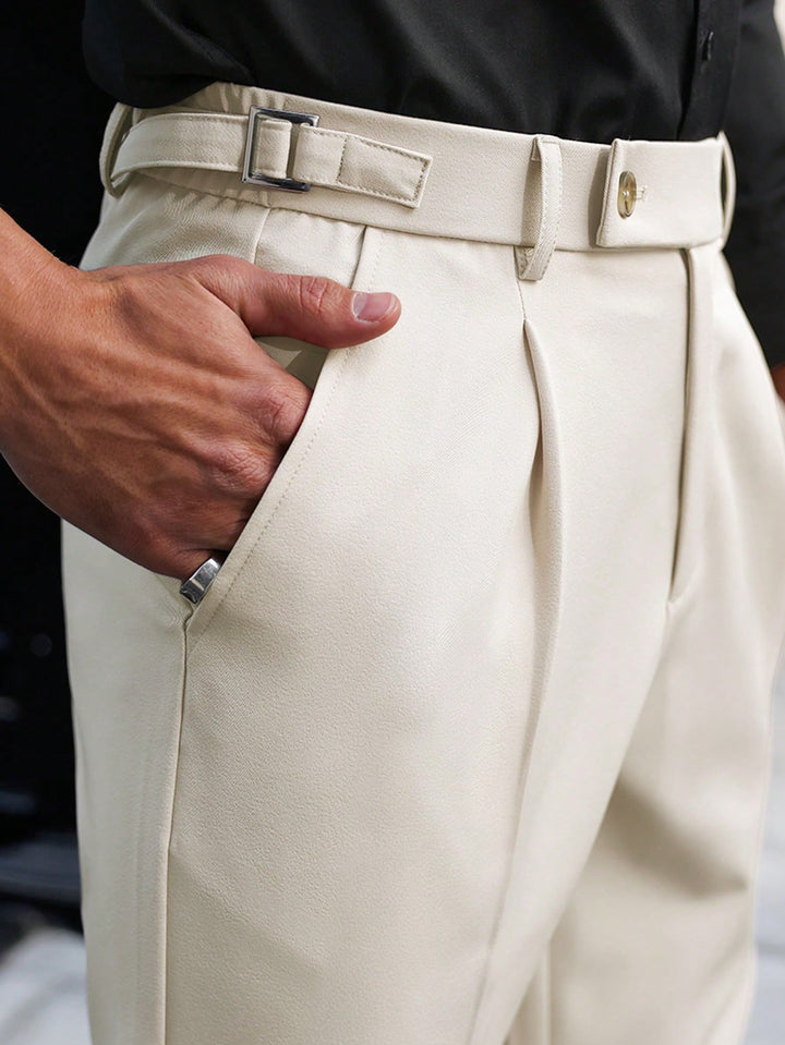 Pleated Gurkha Tapered Trousers