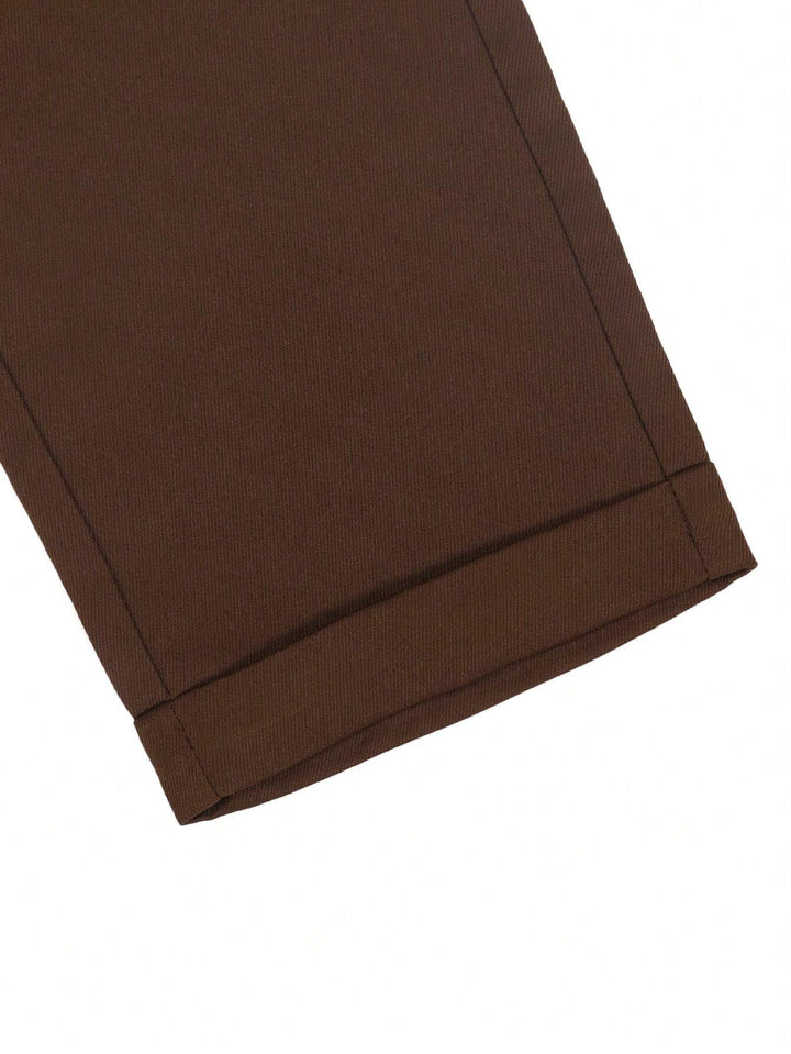 Pleated Tapered Ankle Trousers