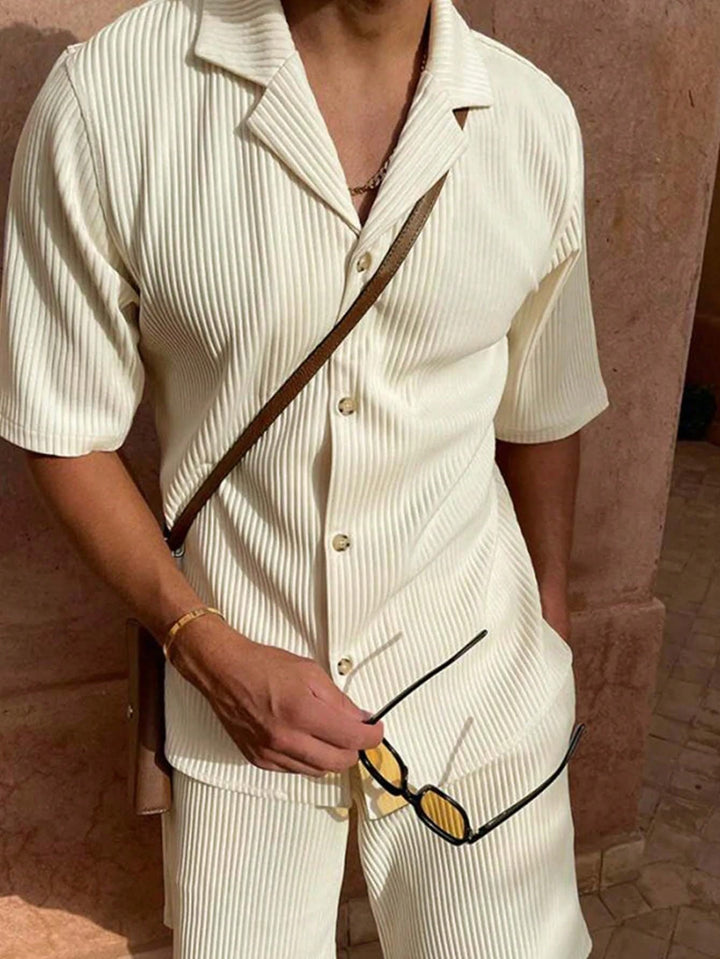  Plissé Resort Shirt Set