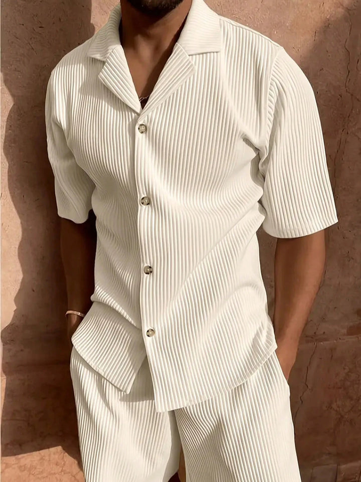  Plissé Resort Shirt Set