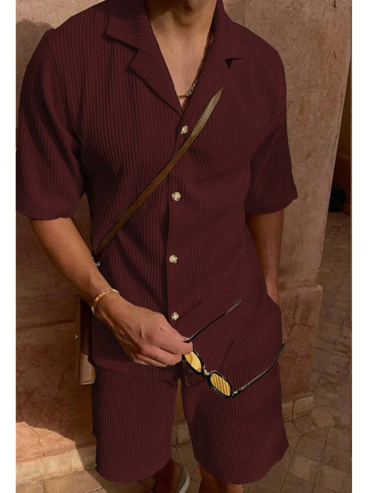 Plissé Resort Shirt Set