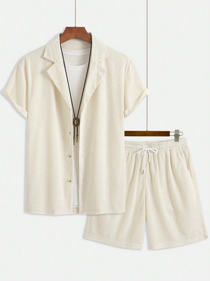  Plissé Resort Shirt Set