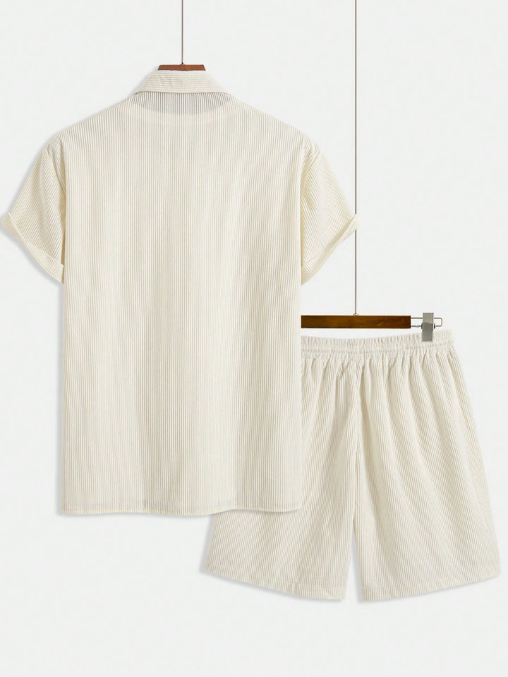  Plissé Resort Shirt Set