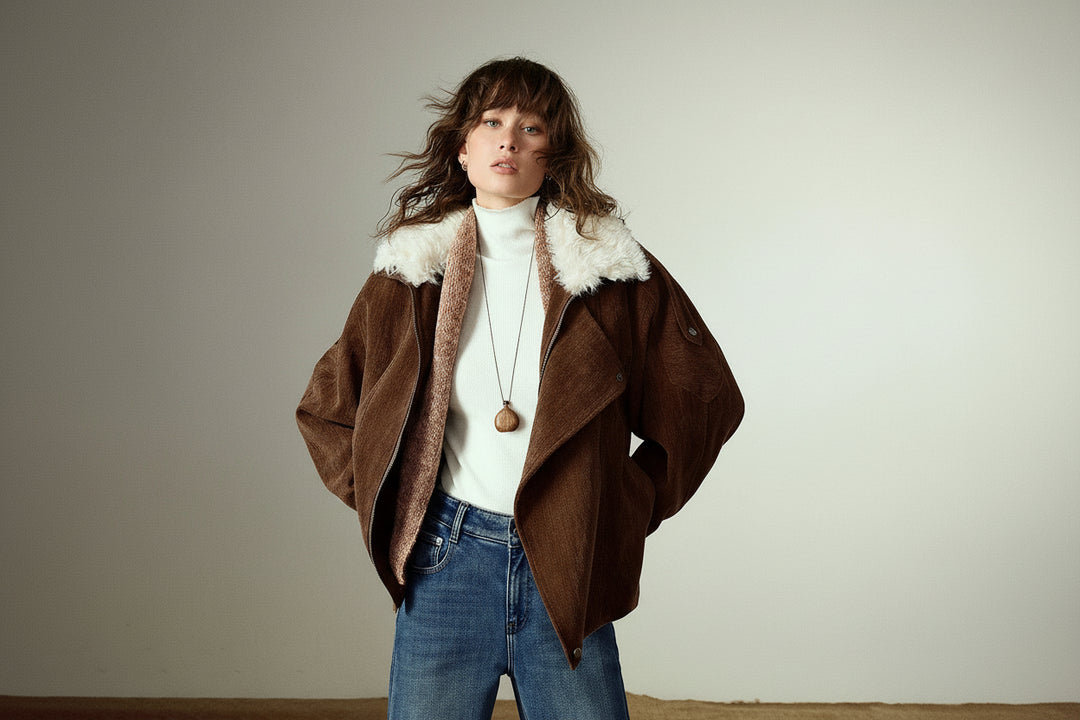 Plush Collar Padded Winter Jacket