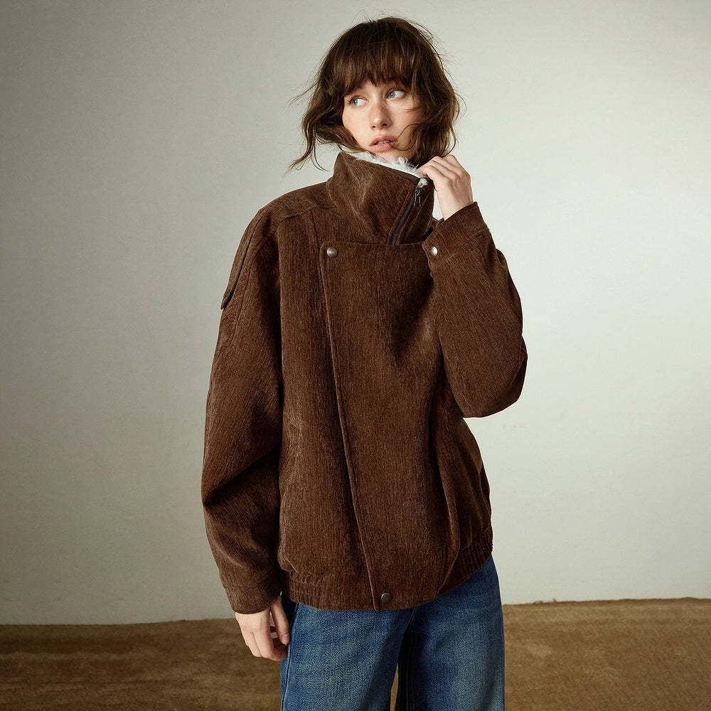 Plush Collar Padded Winter Jacket