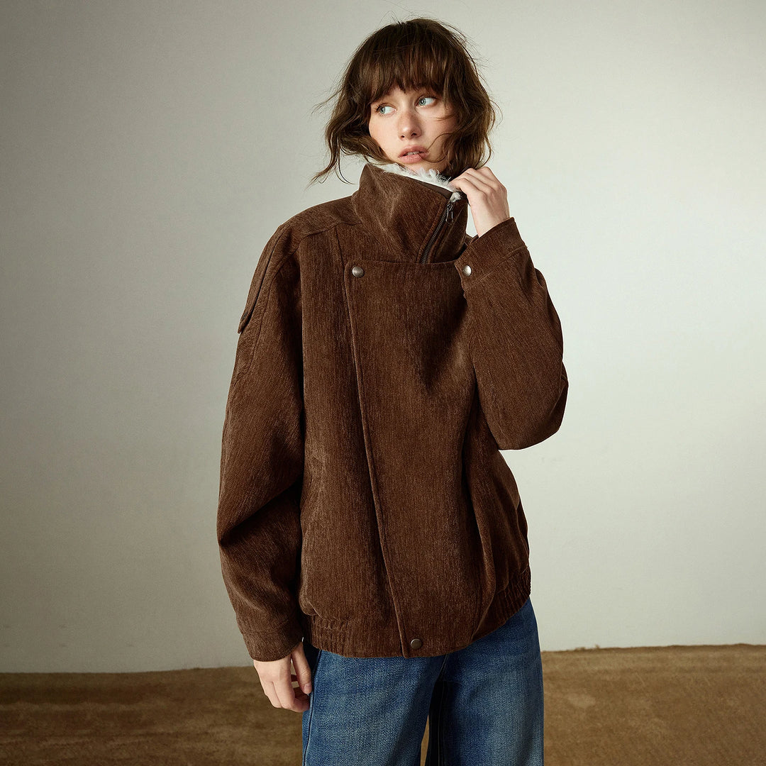 Plush Collar Padded Winter Jacket