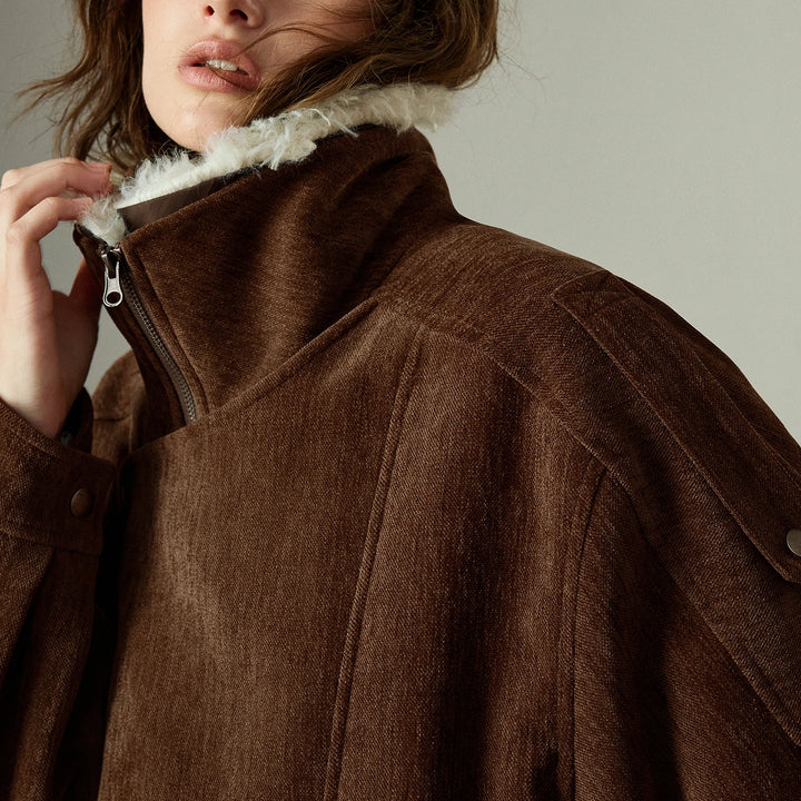 Plush Collar Padded Winter Jacket