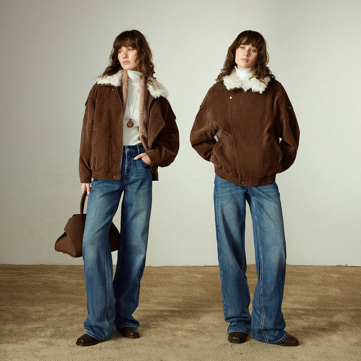 Plush Collar Padded Winter Jacket