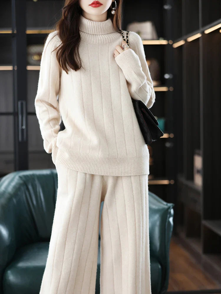 Premium Cashmere Ribbed Set