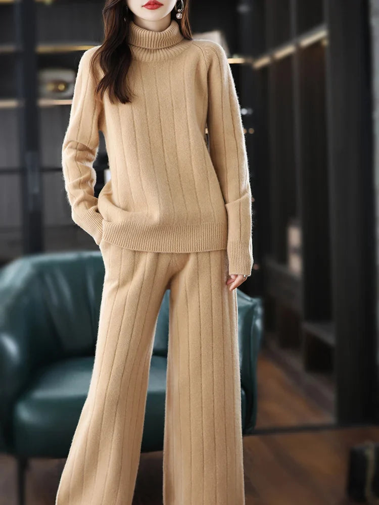 Premium Cashmere Ribbed Set