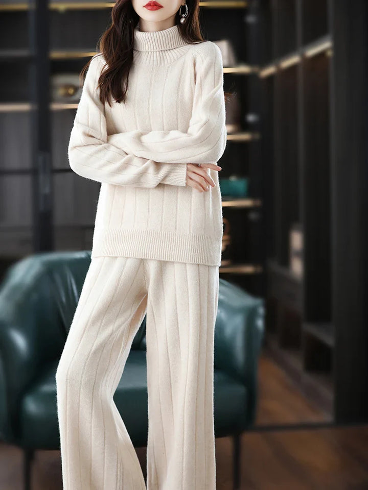 Premium Cashmere Ribbed Set