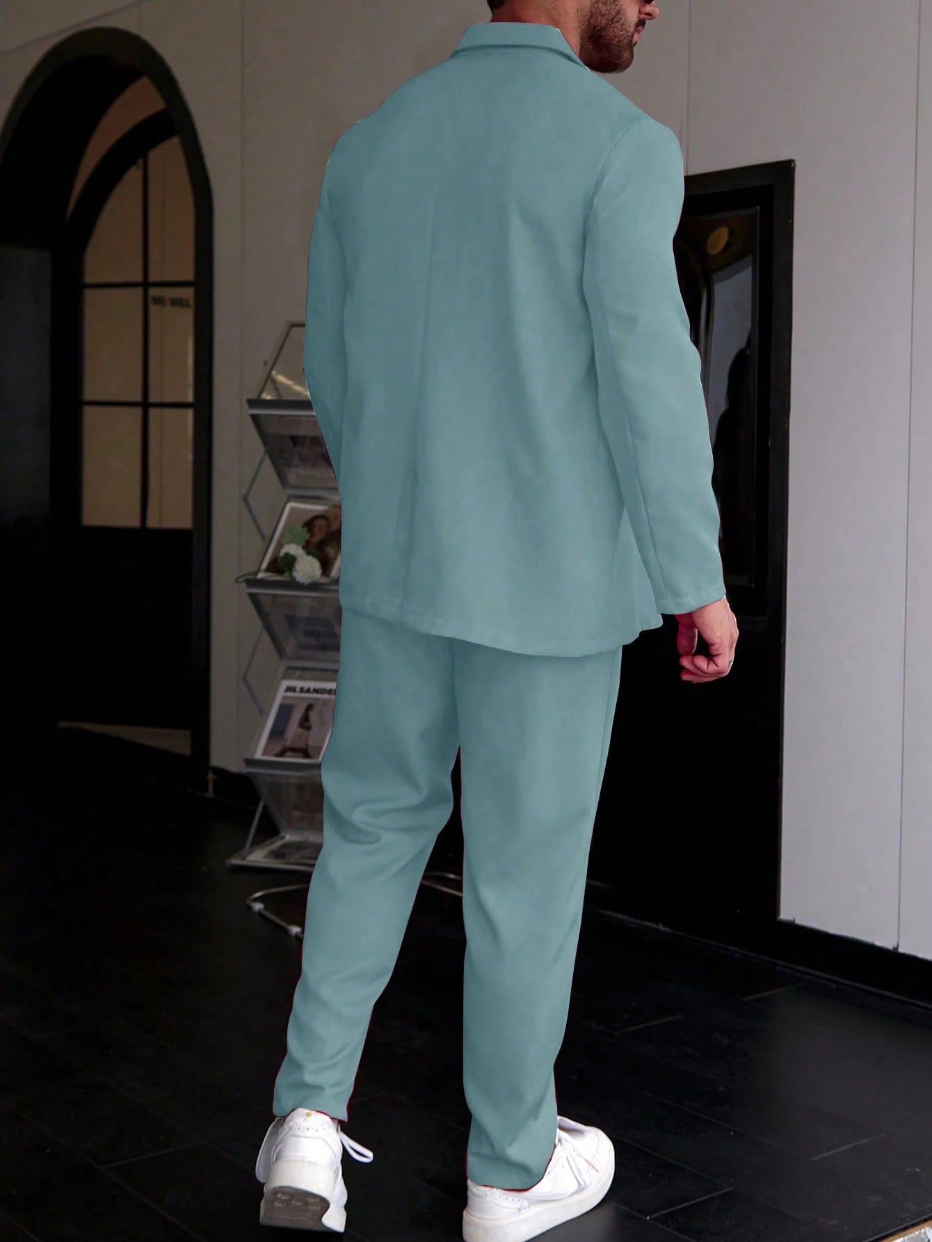 Relaxed-Fit Double-Breasted Suit Set