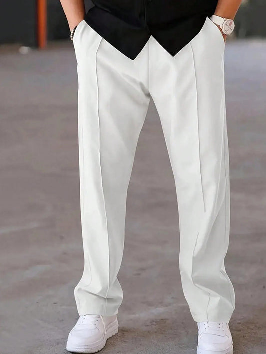 Relaxed Fit Pintuck Trousers