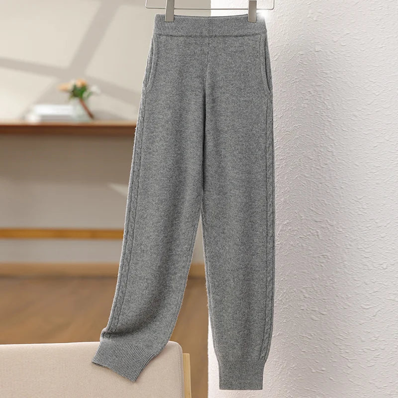 ChiClick | Women's Merino Wool Cashmere Knit Pants