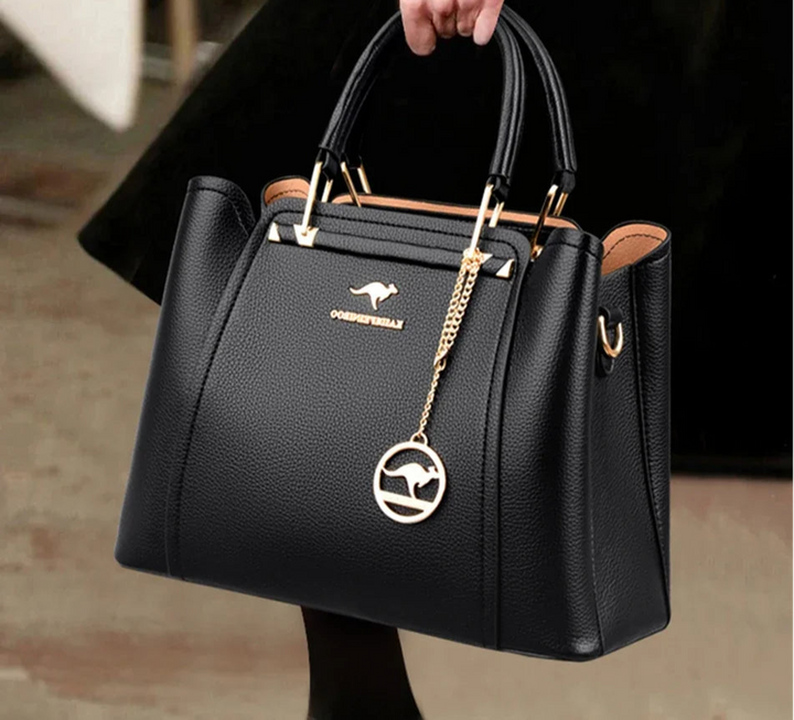 ChiClick | Structured Top Handle Leather Tote