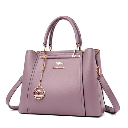 ChiClick | Structured Top Handle Leather Tote
