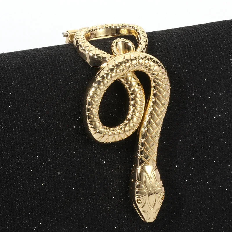 Serpent Clasp Crystal Evening Clutch