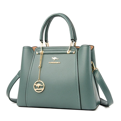 ChiClick | Structured Top Handle Leather Tote