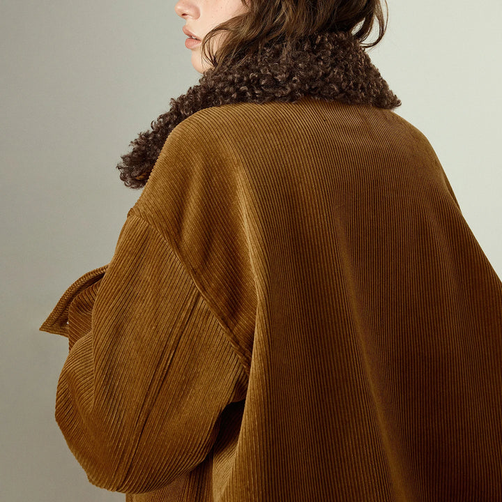Shearling Collar Oversized Winter Coat