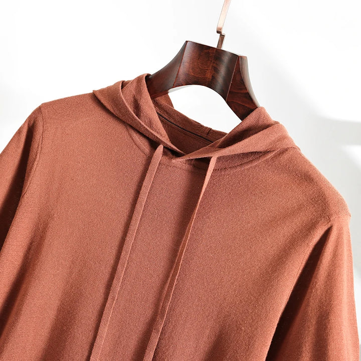  Short Sleeve Knit Hoodie