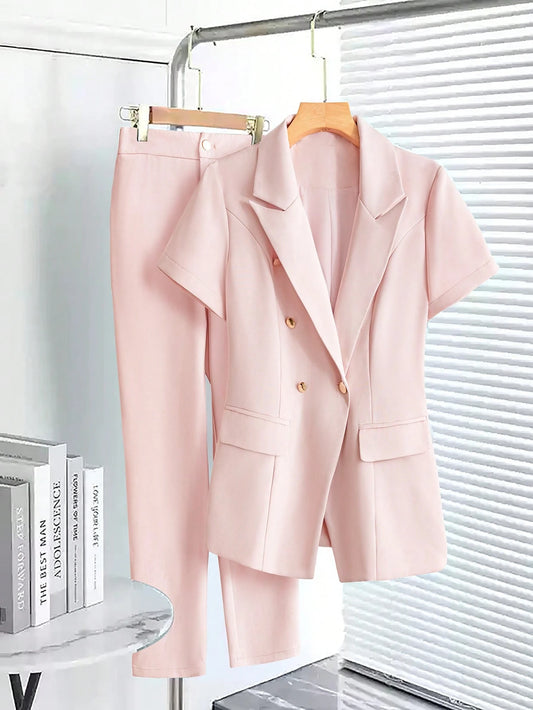  Short Sleeve Professional Blazer Set