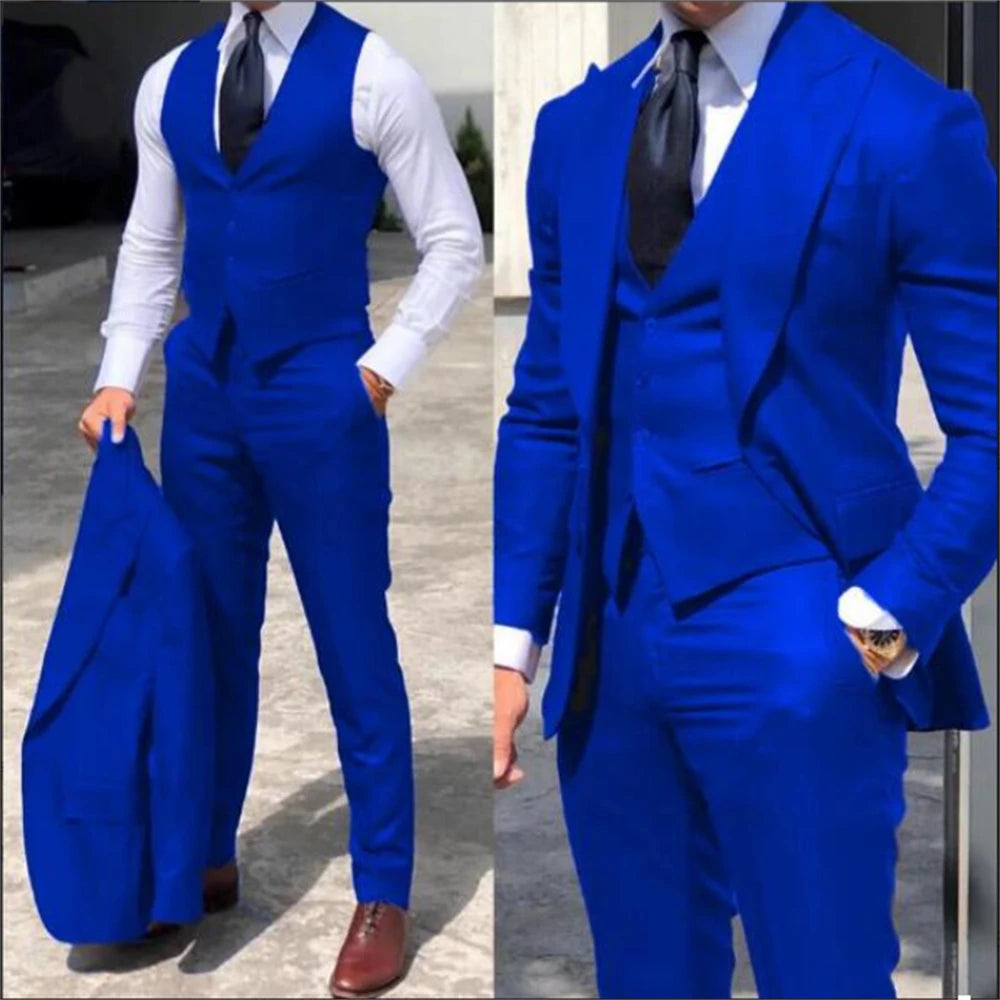Slim-Fit Three Piece Suit Set
