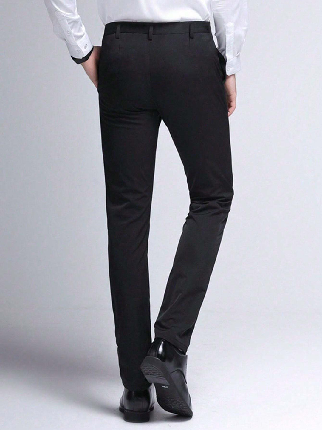 Slim Fit Flat Front Trousers