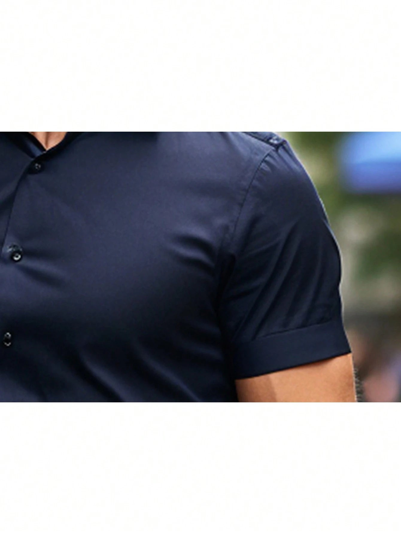 Slim Fit Short Sleeve Dress Shirt