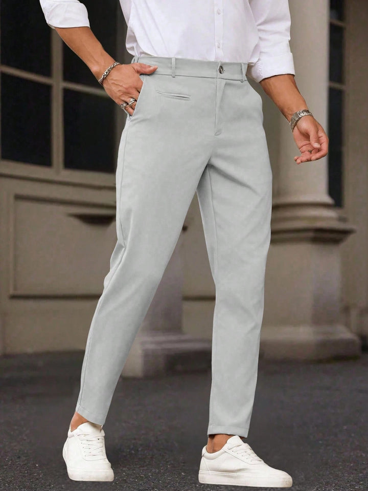Slim Fit Tapered Ankle Trousers