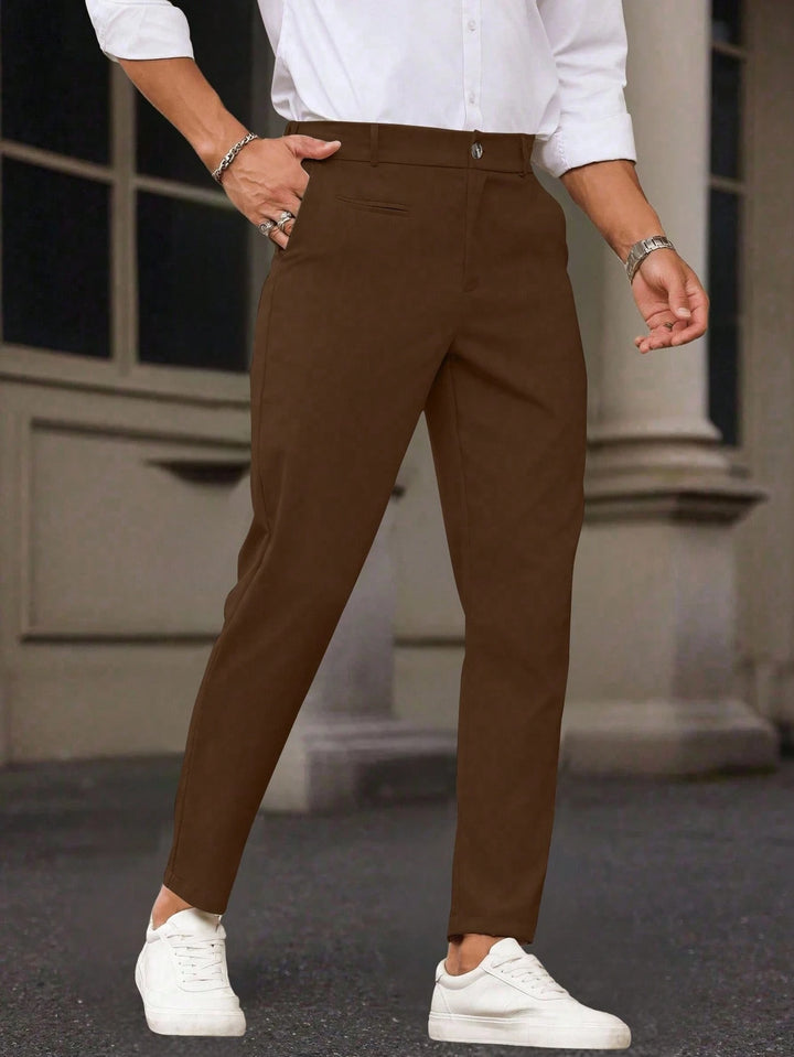 Slim Fit Tapered Ankle Trousers