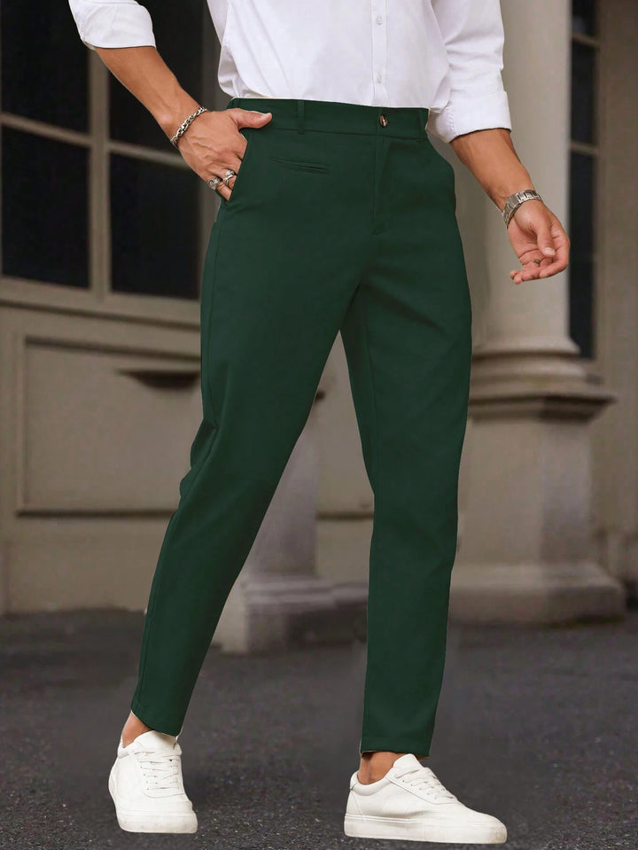 Slim Fit Tapered Ankle Trousers