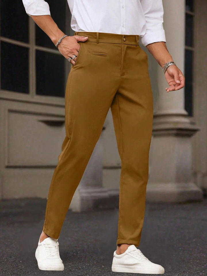 Slim Fit Tapered Ankle Trousers