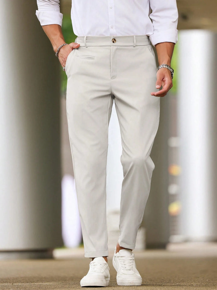 Slim Fit Tapered Ankle Trousers
