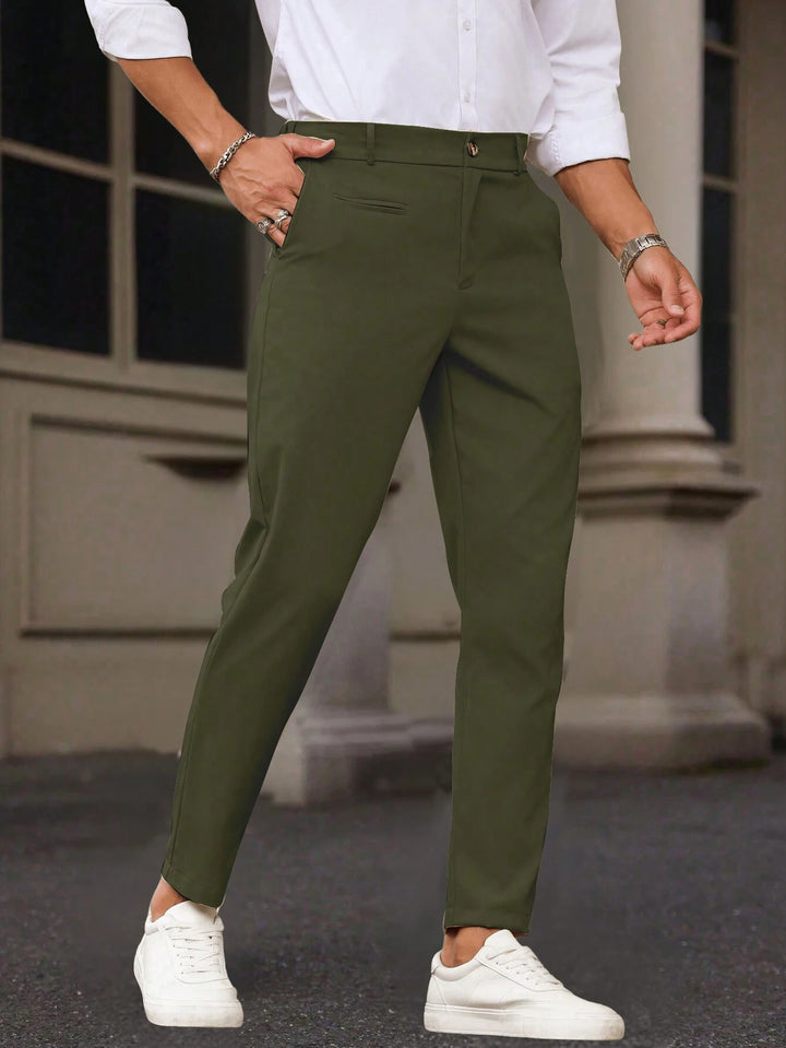 Slim Fit Tapered Ankle Trousers