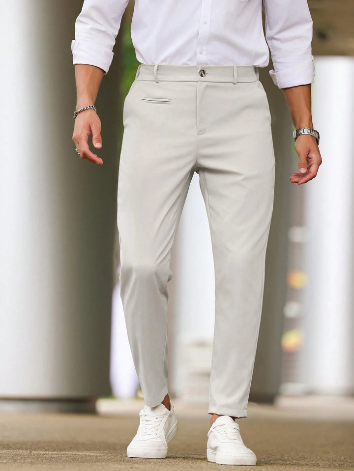 Slim Fit Tapered Ankle Trousers