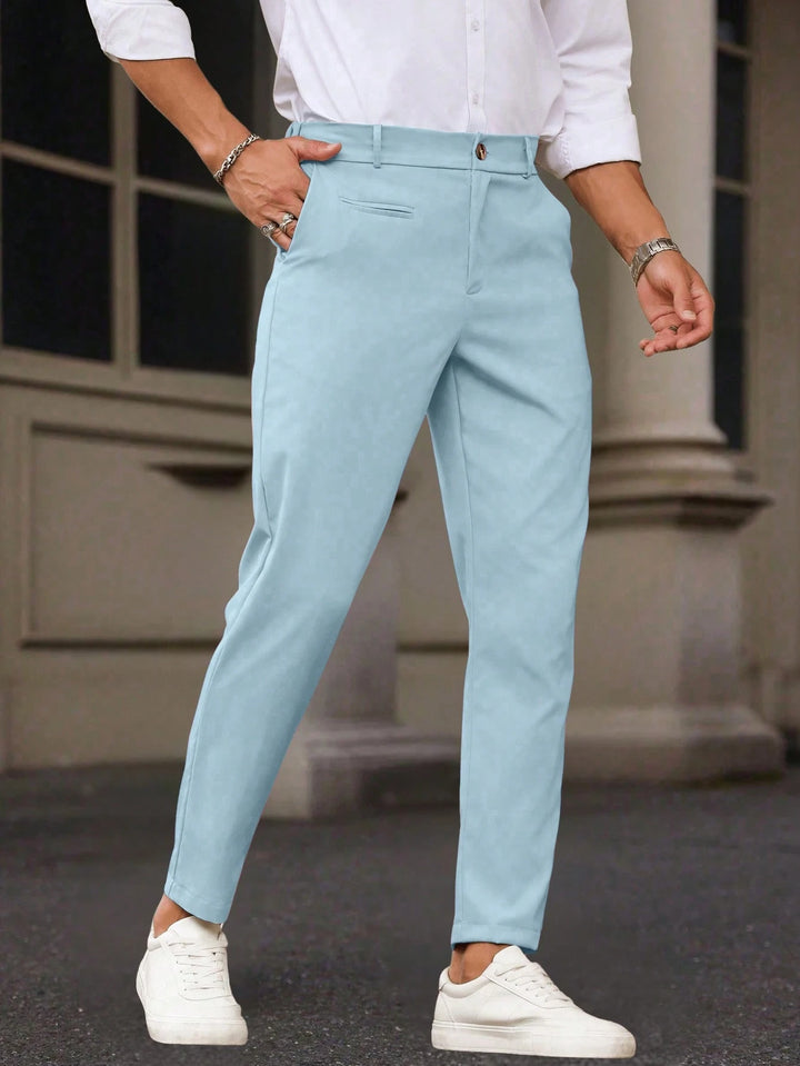 Slim Fit Tapered Ankle Trousers
