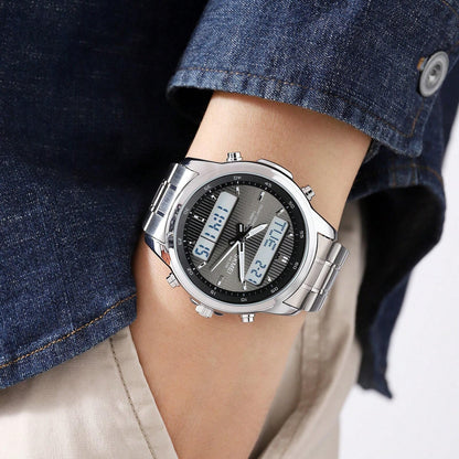 Stainless Steel Digital-Analog Men's Watch