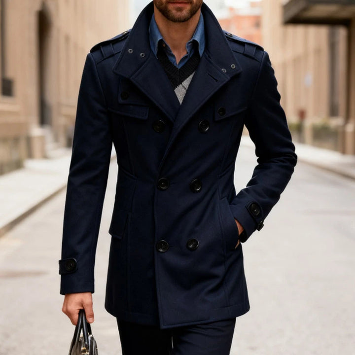 Tailored Double-Breasted Trench Coat