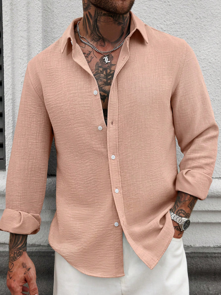 Textured Casual Linen Shirt