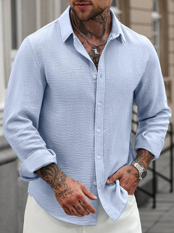 Textured Casual Linen Shirt