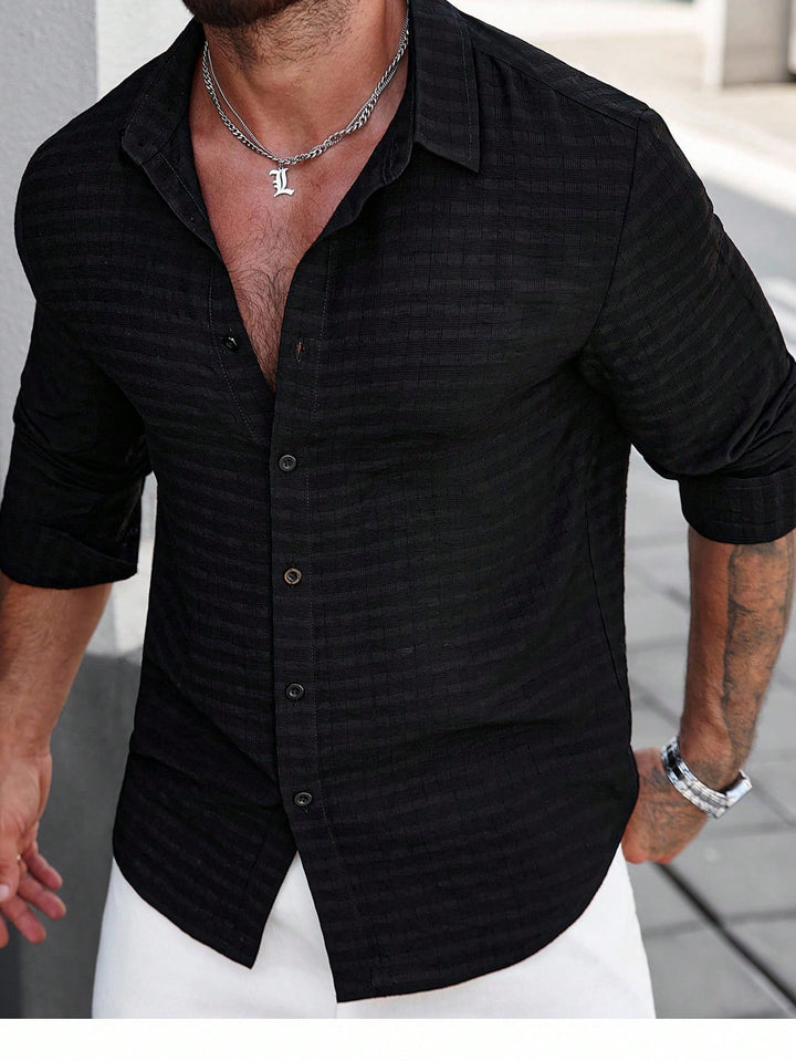 Textured Casual Linen Shirt