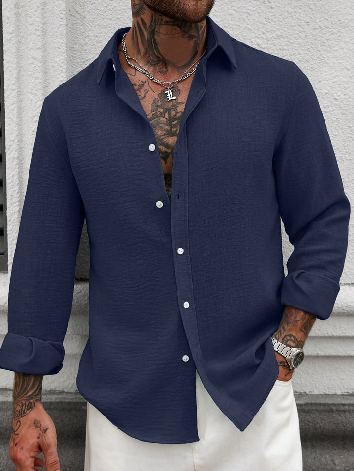 Textured Casual Linen Shirt