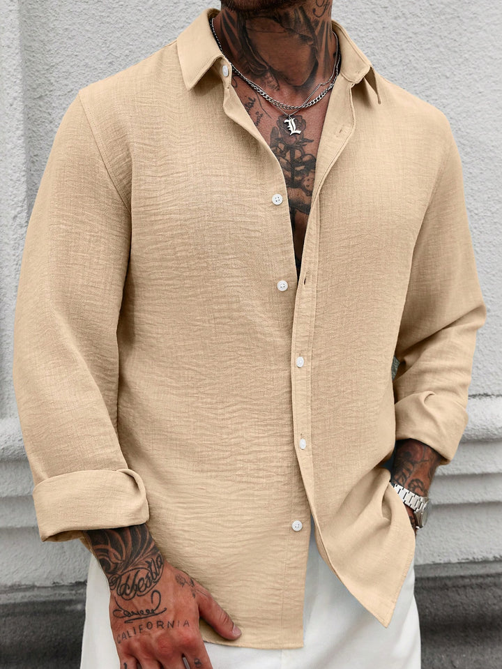 Textured Casual Linen Shirt