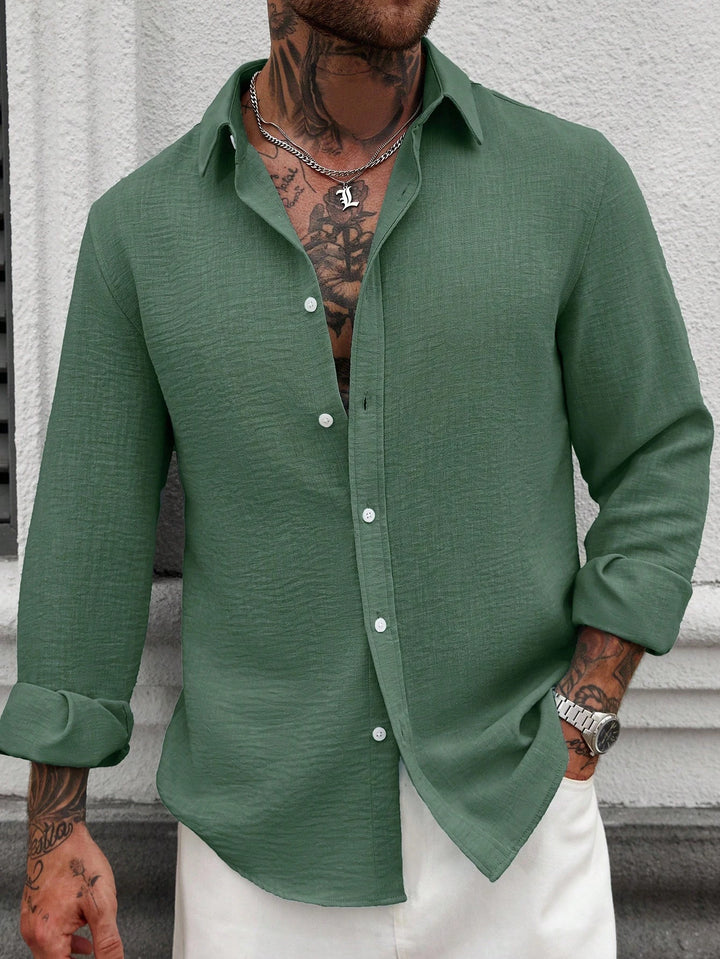 Textured Casual Linen Shirt