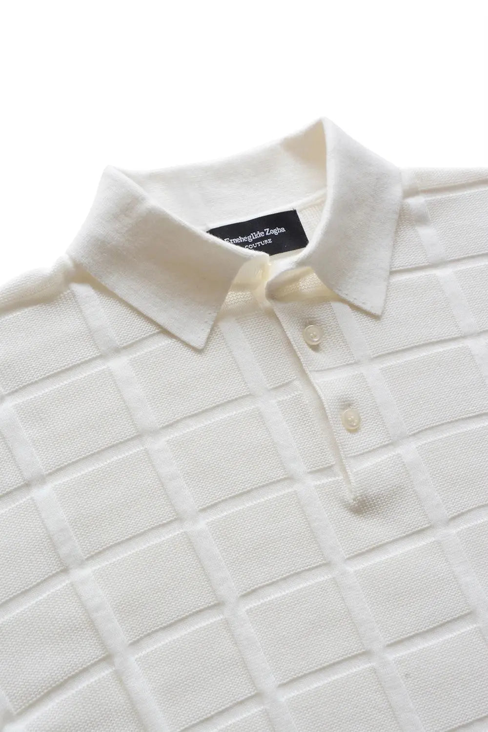 Textured Knit Short Sleeve Polo