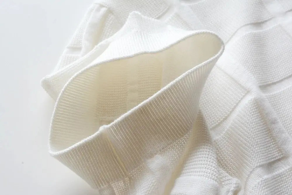 Textured Knit Short Sleeve Polo