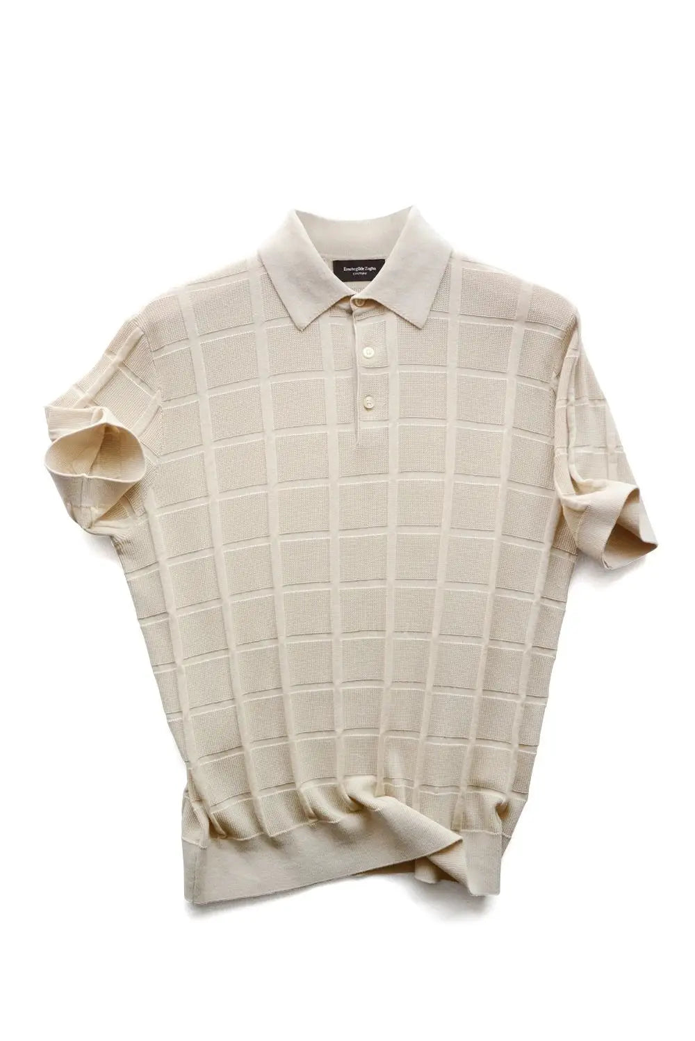 Textured Knit Short Sleeve Polo